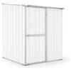 Notek Box in Acciaio Zincato Casetta da Giardino in Lamiera 1.55 x 1.75 m x h2.02 m - 60 KG - 2.71 metri quadri (Bianco)