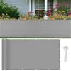 LIUNADM Frangivisto Balcone 60 x 120 cm Protezione Privacy Protezione UV Telo Copri Ringhiera e Schermo Privacy con Occhielli Fascetta Corda per Giardino Terrazza Esterno, Grigio Chiaro