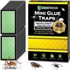 MaxGuard Mini trappole per colla (48 trappole) non tossiche extra appiccicose, pre-innescate con profumo fruttato, intrappola e uccide insetti, ragni, grilli, scorpioni, scarafaggi, millepiedi, topi