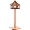 PawHut Casetta per uccelli in legno Mangiatoia per uccelli Tavolo per uccelli Casetta per uccelli con tetto impermeabile per uso esterno Natura Ø52 x 130H cm
