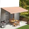 Annlera Tenda Da Sole 600x350 cm Da Balcone Estensibile Da Esterno Parasole Autoportante A Bracci Giallo E Arancione