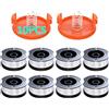 YWTESCH Line String Trimmer Replacement Spool, 9,1 m 0,2 cm decespugliatori decespugliatore Linea Bobina di Ricambio per Black + Decker String Trimmer