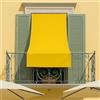 Corredocasa Tenda da Sole da Esterno per Balcone/Terrazzo/Veranda con Anelli e Ganci per Applicazione, Made in Italy Resistente e Lavabile, 100% Poliestere, Tinta Unita (Giallo, 200x300 cm)
