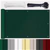 HUAXIQUE Protezione per la Privacy per Balcone Copri Ringhiera Balcone Impermeabile Anti UV con Fascette Privacy Recinzione Copertura per Balcone 80x350cm Verde Scuro