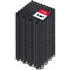 Kadax Lawn Grille fatta di plastica, 50x50 cm, 6 m˛, griglia di protezione da prato, nidovi prato con luoghi ancoraggiopannelli della griglia prato (nero, quadrato, 24 pezzi)