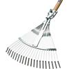 Agef Scopa Da Giardino In Metallo Regolabile Con Manico 22 Denti 130 CM