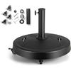 KOMFOTTEU Supporto per ombrellone con Ruote, Supporto per ombrelloni da 38 mm/48 mm, Base per ombrellone Mobile, φ 52 x 41,5 cm (H), per Giardino, terrazza, Cortile