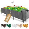 BOGATECO Rollborder Steccato in Legno, Lunghezza 200 cm e 10 cm di Altezza Abete | Recinzione da Giardino, per segnare i sentieri e i confini di aiuole, Prati | Flessibile, Impregnato | Antracite