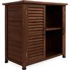 Frankystar Arborea - Armadietto da Giardino 87x96,5x46,5 cm 2 Ante con Tetto Spiovente in Legno di Abete per Attrezzi