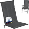 Beautissu Cuscini per Sedie da Esterno Sdraio Reclinabili Spiaggine Cuscino | 120x50x6cm antracite resistente e comodo da poltrone Anche schienale alto mobili giardino anima schiuma sedia Loft HL