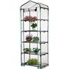Anjinguang - Copertura di ricambio per serra a 5 ripiani arrotolabile, in PVC, trasparente, per piante da giardinaggio, impermeabile, 68.6 cm x 48.3 cm x 185.4 cm (lunghezza x larghezza x altezza).