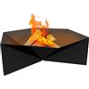 KRATKI Braciere da giardino Kratki Fire Gamma da appoggio, esagonale, dimensioni L69,2 x L60,5 x H22,5 cm, peso 15,5 kg, realizzato in robusto acciaio resistente al calore