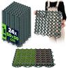 Kadax Lawn Grille fatta di plastica, 50x50 cm, 6 m˛, griglia la protezione da prato, nidovi prato con piatto di paddock, pannelli della griglia prato (verde, quadrato, 24 pezzi)