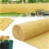 LZQ Tappetino in PVC bambù, 10 x 1,6 m (Lunghezza x Larghezza), per balconi, balconi, balconi, balconi, Pannelli con lamelle rinforzate, Giardino, Balcone, terrazza, Esterni