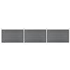 vidaXL Pannello Recinzione per Esterni con Pali Robusto Elegante Barriera da Giardino Recinto Intimità Sicurezza in WPC 526x106 cm Grigia