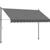 vidaXL Tenda da Sole Retrattile Antracite 300x150 cm Tessuto e Acciaio