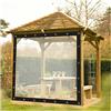 WXQTM Pannelli Laterali Impermeabili per Pergola Esterna Telo Impermeabile Trasparente Con Occhielli Tenda Da Esterno In PVC Disponibile per Gazebo, Piante Da Giardino Di Copertura WXQTM(2.5x2.5m)