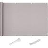 QINGLV Frangi-Vista Balcone per Protezione 60x200cm Frangi-Vista E Telo Frangivento per Balconi Impermeabile Anti-UV Telo Frangi-Vista Balcone Ringhiera per Balconi Recinzioni Terrazze -Grigio Chiaro