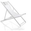 VERDELOOK Sdraio pieghevole in metallo bianco 101x63x86cm, serie infinity