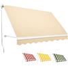 Paluplus Tenda da Sole a Caduta, Misura 250x250 cm, Senza Cassone con braccio avvolgibile e Braccetti Fermatenda, Telo Resistente 280 g/m², per Balcone e Terrazzo -3933F -7,3 (Beige)
