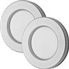 SOTECH 2 pezzi maniglia per porta scorrevole TAYO argento Ø 70 x 8 mm autoadesiva (3M VHB) maniglia per porta in vetro in alluminio