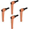 QUARKZMAN 4pz Regolabile Serraggio Leva Maniglie M8 x 20mm Maschio Filettatura Bullone Manopole Girevole Vite blockggio Rapido Rilascio Cricchetto Pulsante Maniglia, Arancione