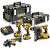 DeWalt,DCK422P3-QW Kit 4 attrezzi senza spazzola, 18 V, nero/giallo
