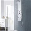 vidaXL Pannello Doccia in Vetro 25x44,6x130 cm Bianco Colonna Box Shower Bagno