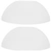 GARVALON Abat Jour in Plastica Bianco 2 Pezzi, Paralumi Rotondi Leggeri e Versatili per Decorare Lampade a Muro e Soffitto, Facile da Installare per Home Decor Moderno