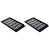 TopHomer 2 coperture per griglia di ventilazione, 150 mm x 300 mm, in lega di alluminio, colore nero, traspirante, per armadio da cucina