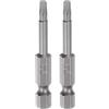 QUARKZMAN 2pz Punte a Stella Torx di Sicurezza Magnetica T15 | con Attacco Esagonale da 1/4, e Lunghezza di 2