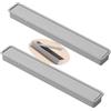 ZYFH8992 2Pcs Tiretti nascoste in Lega di alluminio Maniglia ribaltabile Pomello per cassetti tirettiera incasso per porta scorrevoli a scomparsa Maniglione Armadio invisibile Cucina (165mm,Grigio chiaro)