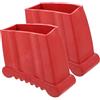 Housoutil Copri Piedini per Scala in Gomma Antiscivolo Rosso 2 Pezzi, Accessorio per Piedi Scala Allargati e Pieghevoli, Grip Sicuro e Portatile per Uso Domestico e Esterno