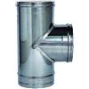 EUROPROFIL Raccordo a T in Acciaio Inox Ø 8 cm per Stufe e Camini con tappo di ispezione