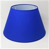 Generico 40 cm Cono Paralume, Tessuto di Cotone con PVC Bianco, Prodotto Artigianale, per Lampada da Tavolo, Piantana (Blu)