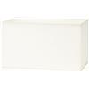 ORION LIGHTSTYLE Paralume in tessuto, (40 x 22 x 24 cm), per attacco E27 rettangolare, paralume di ricambio per lampada da terra, da tavolo, rettangolare, colore: crema, crema-bianco