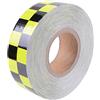 Reemky Riflettente Nastro di Sicurezza 2x 16ft giallo nero notte Avvertimento Attenzione Adesivo Conspicuity Checker Marcatura decal sticker roll film Truck RV (5CM x 5M)