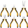 INGCO Set di 6 mini pinze, tra cui pinze combinate da 4,5 pollici, pinze da taglio diagonale, pinze a becco lungo, pinze a becco lungo, pinze a becco piatto, pinze per taglio finale HMPS06115