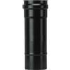 eacommerce Tubo per Stufa a Pellet in Acciaio rivestito con smalto porcellanato Nero per Canna Fumaria (Tubo da 25H cm, Diametro 8 Ø cm)