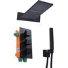 Atnhyruhd Sistema doccia da incasso con termostato, 22 x 55 cm, top spray con modalità cascata, montaggio a parete, set doccia a pioggia, colonna doccia con soffione doccia