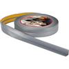 ProfiPVC Battiscopa Morbido PVC 18x18mm - 10 metro, Nastro Sigillante Autoadesivo per Cucina e Bagno, Elastico e Divisibile, con Striscia Spezzata, Montaggio Facile, Argentato