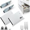 INDAUX CASSETTO in KIT Ad Estrazione Totale per Ambiente Camera Bagno Cucina Ufficio - Nuovo Design SLIM, Portata 40kg, Guide Sincronizzate (H 203mm - P 550mm Bianco)