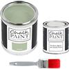 Chalk PAiNT PAINT EVERYTHING CHALK PAINT EVERYTHING Salvia & FINITURA + PENNELLO - Kit Pronto Vernicia e Proteggi (750 ml Colore + 250 ml Finitura + Pennello Professionale 40 mm)