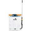 Plonos Spruzzatore a pressione Spruzzatore Posteriore Capacità 16 L Batteria 8Ah 12V 4 Ugelli Lancia Bianco