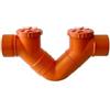 Generico Sifone firenze orizzontale in pvc (2 Tappi) - Diametro 63