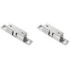 METALLIXITY Sfera Chiusure (60mm x 11mm x 14mm) 2pz, Ottone Doppio Sfera Catture - per Casa Cucina Armadio Credenza Porta, Argento Tono