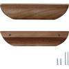 Evionlin 2 pezzi Maniglia per porta di armadio in legno di noce angolo obliquo da 20,8 cm in stile antico lungo maniglia per cassetto in noce per armadio