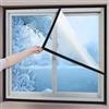 SKRAKHUO Pellicola isolante per finestre, 70 x 90 cm, kit di pellicole termoretraibili per interni, pellicola trasparente per vetri