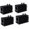 BEITESI Sedile per irrigazione nero tutto - alluminio Lidar set staffa per dissipatore di calore Staffa fissa laser per modulo laser da 12 mm (1,78 × 0,9 × 1,06 ) (4 confezioni)
