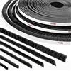 STEIGNER Guarnizione a spazzola autoadesiva nero 22 mm x 50 m - Guarnizione per porte da garage esterne - Protezione dal vento, barriera antipolvere, protezione contro gli insetti